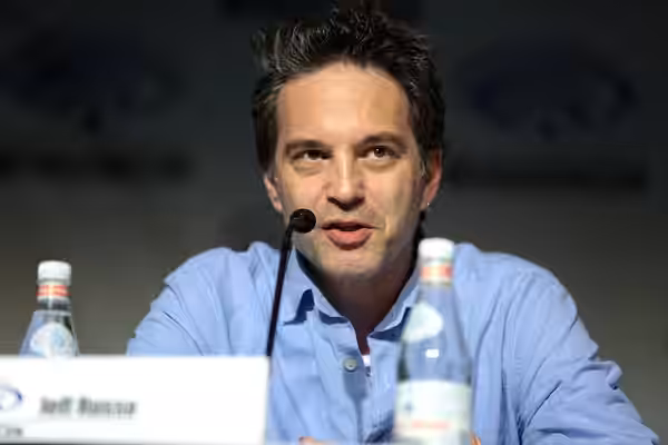 Jeff Russo speaking at the 2018 WonderCon at the Anaheim Convention Center in Anaheim, California. Please attribute to Gage Skidmore if used elsewhere.