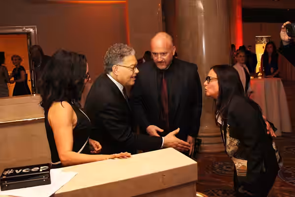 NEW YORK, NY - MAY 20: Julia Louis-Dreyfus, Al Franken, Louis CK, and Pamela Adlon at The 76th Annual Peabody Awards Ceremony at Cipriani, Wall Street on May 20 (2017)