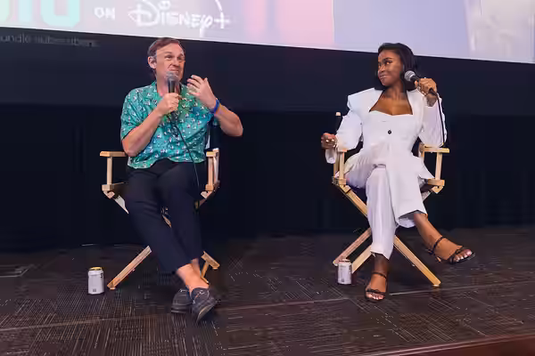 Dominic Treadwell-Collins &amp; Nafessa Williams at the Los Angeles Times Festival of Books 2026