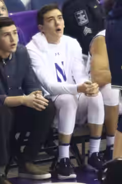 Charlie Hall &amp; Tino Malnati for the 2017–18 Northwestern Wildcats men's basketball team at Allstate Arena (2018)