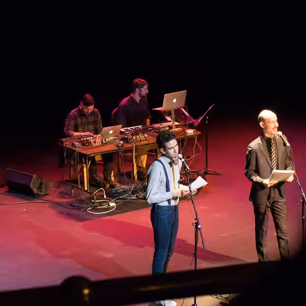 From the Welcome to Night Vale live show at the Athenaeum Theatre in Chicago, Mar 22, 2014.