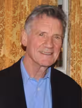 Crop of Michael Palin from photo taken at An evening with Michael Palin (2015)