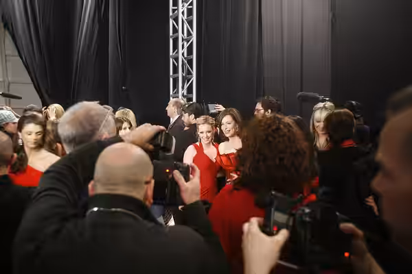 Backstage at The Heart Truth's Red Dress Collection Fashion Show during New York Fashion Week. February 13, 2009 at Bryant Park.