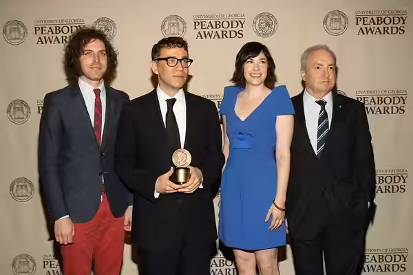 PHOTO CREDIT: ANDERS KRUSBERG / PEABODY AWARDS Jonathan Krisel, Fred Armisen, Carrie Brownstein and Lorne Michaels 71st Annual Peabody Awards Luncheon Waldorf=A (2012)