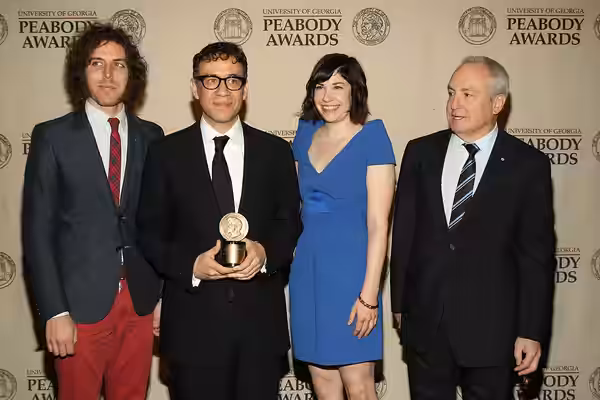 PHOTO CREDIT: ANDERS KRUSBERG / PEABODY AWARDS Jonathan Krisel, Fred Armisen, Carrie Brownstein and Lorne Michaels 71st Annual Peabody Awards Luncheon Waldorf=A (2012)
