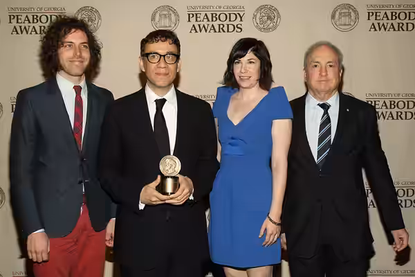 PHOTO CREDIT: ANDERS KRUSBERG / PEABODY AWARDS Jonathan Krisel, Fred Armisen, Carrie Brownstein and Lorne Michaels 71st Annual Peabody Awards Luncheon Waldorf=A (2012)