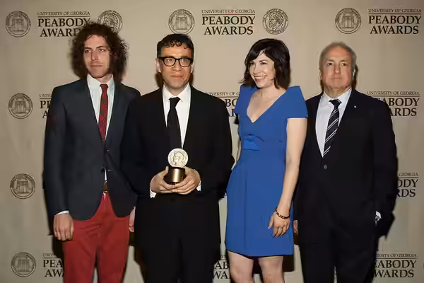 PHOTO CREDIT: ANDERS KRUSBERG / PEABODY AWARDS Jonathan Krisel, Fred Armisen, Carrie Brownstein and Lorne Michaels 71st Annual Peabody Awards Luncheon Waldorf=A (2012)