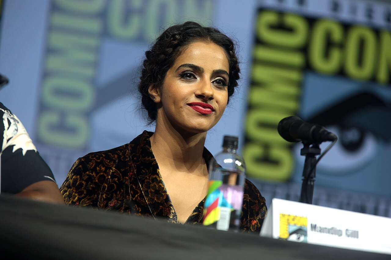 Mandip Gill speaking at the 2018 San Diego Comic Con International, for "Doctor Who", at the San Diego Convention Center in San Diego, California. Please attrib
