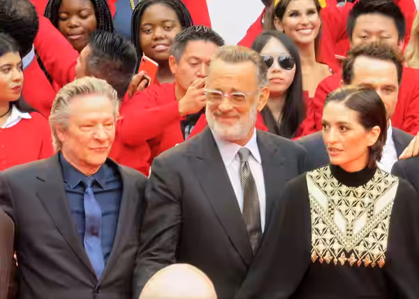 Chris Cooper, Tom Hanks, Marielle Heller at the premiere of A Beautiful Day in the Neighborhood, 2019 Toronto Film Festival