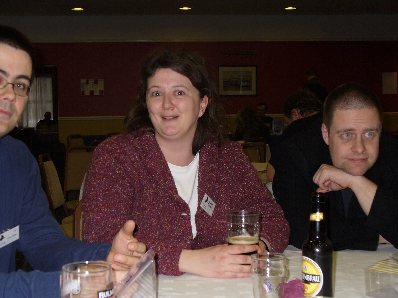 Back at P-Con: Gideon Hallett, Jennifer Delaney, Paul Cornell