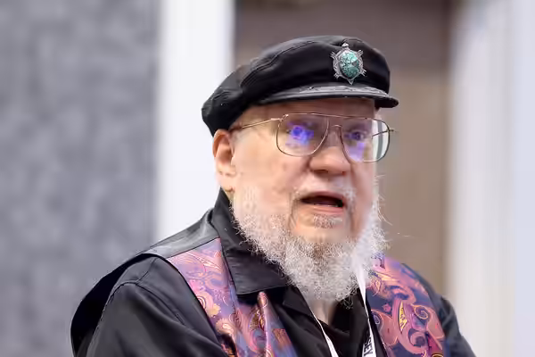 George R. R. Martin speaking with attendees at Bubonicon 56 at the Marriott Albuquerque in Albuquerque, New Mexico. Please attribute to Gage Skidmore if used el (2025)