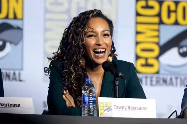 Tawn Newsome speaking at the 2019 San Diego Comic Con International, for "Star Trek: Lower Decks", at the San Diego Convention Center in San Diego, California. 