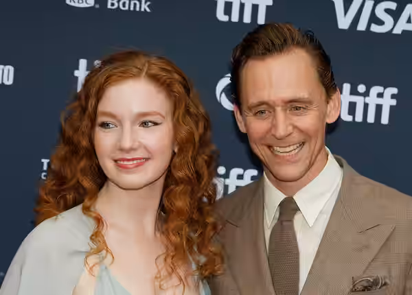 Annalise Basso and Tom Hiddleston at the 2024 Toronto International Film Festival (TIFF) for the movie The Life of Chuck.