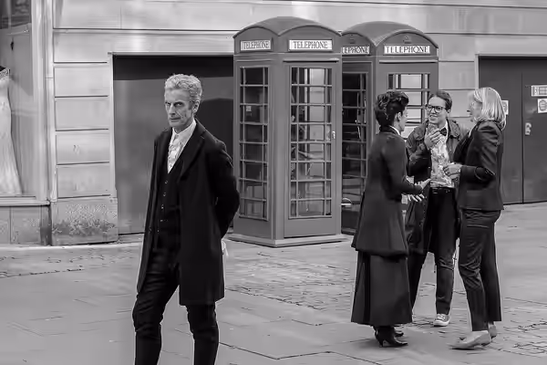 I walked into the middle of the Doctor Who (season 8) filming in the centre of Cardiff in June 2014. I believe Doctor Who is a BBC Cardiff/Wales production. As 