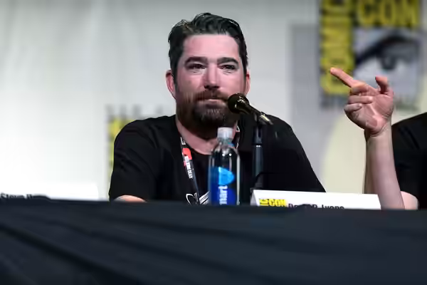 David B. Lyons speaking at the 2016 San Diego Comic Con International, for "Feral Audio Live", at the San Diego Convention Center in San Diego, California. Plea