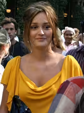 Leighton Meester at the Bryant Park September 2008 for New York Fashion Week Spring/Summer 2009.