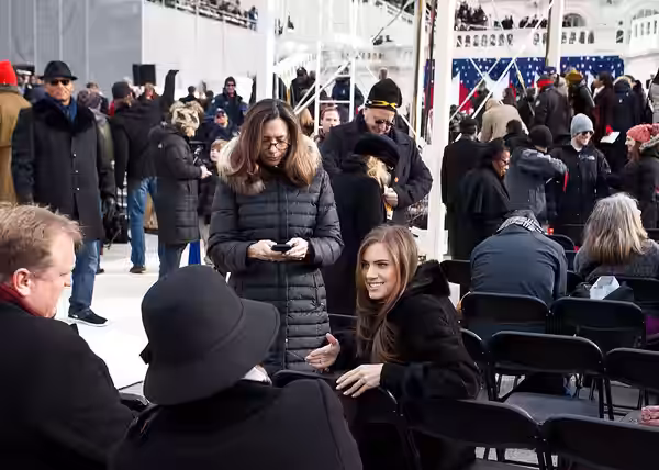 Allison Williams, daughter of Brian Williams and a cast member on the TV show "Girls" on Inauguration Day, January 21, 2013. (Alison Klein/VOA)