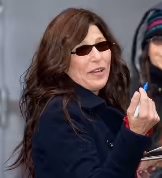 Actress Catherine Keener leaving the press conference for Please Give (2010)