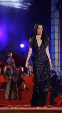 Tonia Sotiropoulou, fashion show by Roberto Cavalli, opening of Life Ball 2013 at the city hall of Vienna, Vienna, Austria.