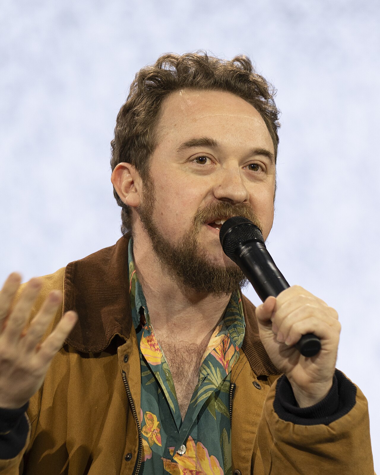 Alex Hirsch speaking during “Fireside Chat: Alex Hirsch × TheOdd1sOut” at Open Sauce 2026 on July 19 in San Mateo, California.