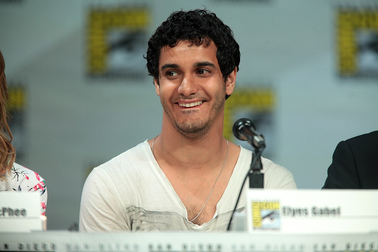 Elyes Gabel speaking at the 2014 San Diego Comic Con International, for "Scorpion", at the San Diego Convention Center in San Diego, California. Please attribut