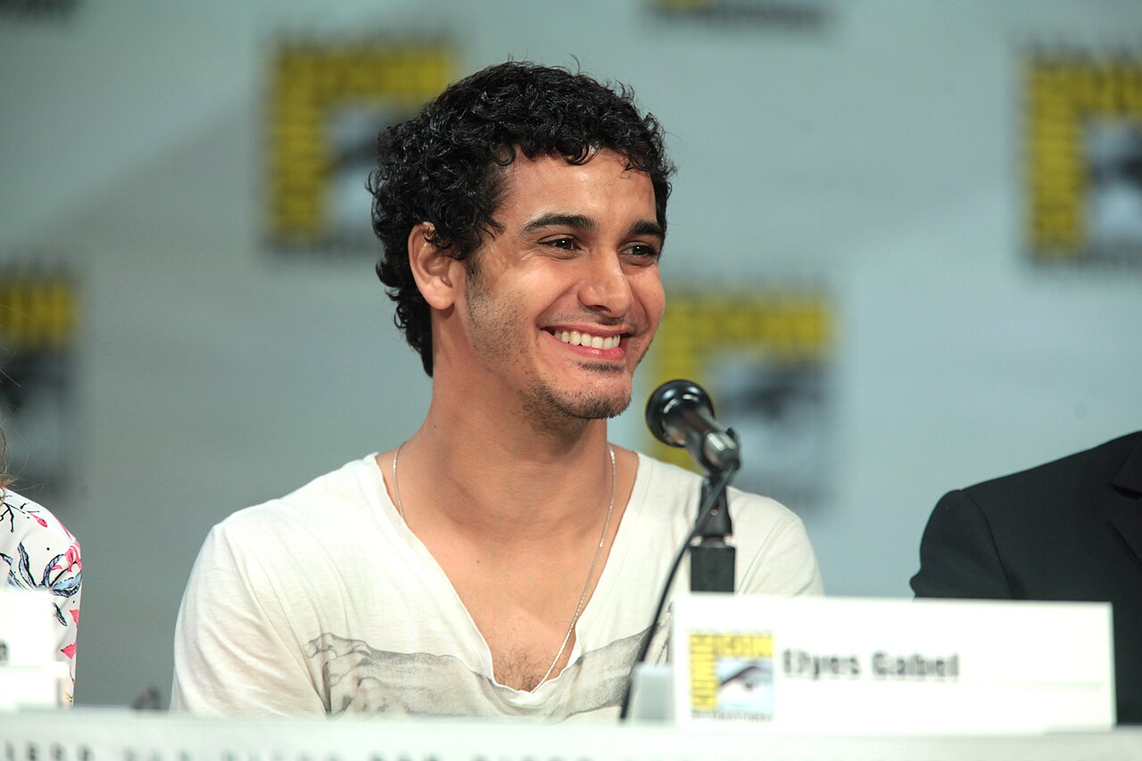 Elyes Gabel speaking at the 2014 San Diego Comic Con International, for "Scorpion", at the San Diego Convention Center in San Diego, California. Please attribut