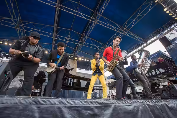 NEWPORT, RI - AUGUST 1: The 60th edition of the Newport Jazz Festival kicks off with a full day of programming, with John Zorn's Masada Marathon being the highl (2014)