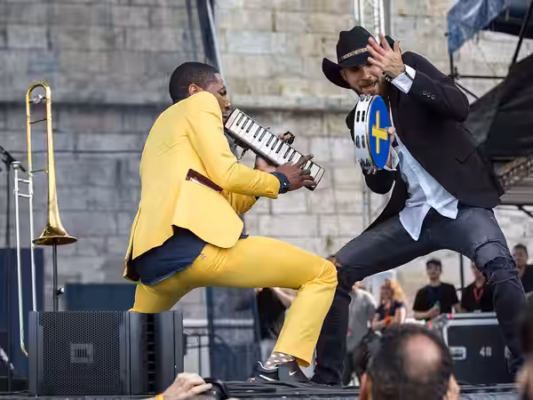 NEWPORT, RI - AUGUST 1: The 60th edition of the Newport Jazz Festival kicks off with a full day of programming, with John Zorn's Masada Marathon being the highl (2014)