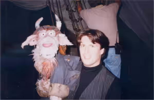 On the set of Muppets Treasure Island - 1996
