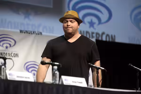 Drew Powell speaking at the 2017 WonderCon, for "Gotham", at the Anaheim Convention Center in Anaheim, California. Please attribute to Gage Skidmore if used els