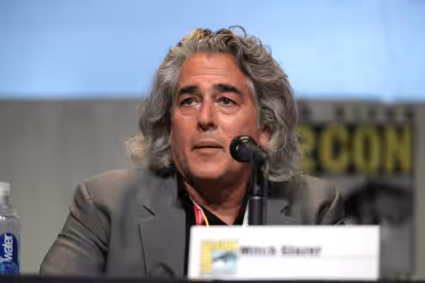 Mitch Glazer speaking at the 2015 San Diego Comic Con International, for "Rock the Kasbah", at the San Diego Convention Center in San Diego, California. Please 