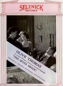 Advertisement for the American film The Spite Bride (1919) with Claire Du Brey, Olive Thomas, and Robert Ellis, in the insert after page 1878 of the June 28, 19