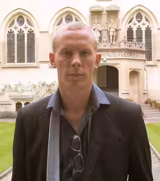 English actor Laurence Fox (born 1978) during the filming of Lewis at Oriel College, University of Oxford. (2008)