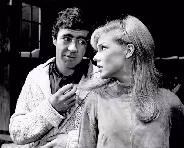 This publicity still, a vintage photo from the 1964 play Poor Richard by Jean Kerr, was published and distributed with the intention of circulating attention fo