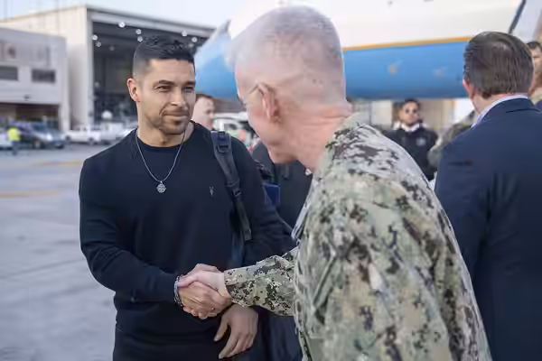 Marine Corps Gen. Joe Dunford, chairman of the Joint Chiefs of Staff, meets with deployed service members at Naval Support Activity Bahrain, Dec. 22, 2018. Dunf