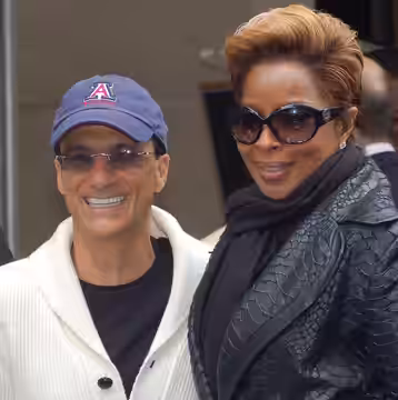 Jimmy Iovine and Mary J. Blige at a ceremony for Doug Morris to receive a star on the Hollywood Walk of Fame. (2010)