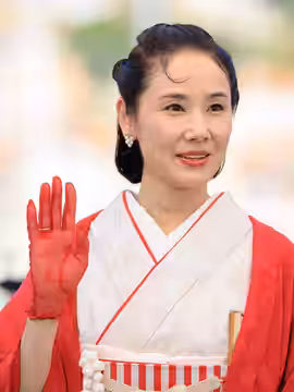 Yō Yoshida presenting the movie A Pale View of Hills at the 2025 Cannes Film Festival