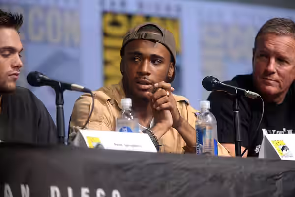 Khylin Rambo speaking at the 2017 San Diego Comic Con International, for "Teen Wolf", at the San Diego Convention Center in San Diego, California. Please attrib