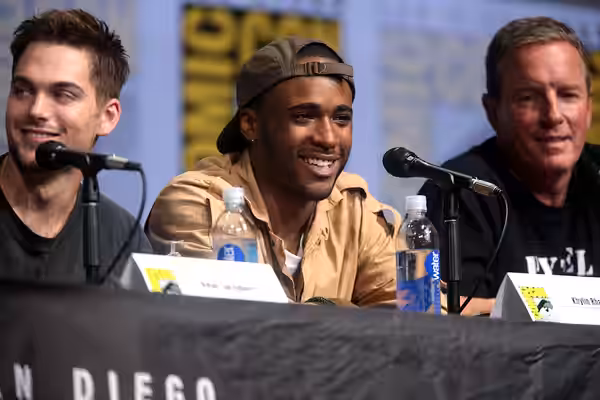 Khylin Rambo speaking at the 2017 San Diego Comic Con International, for "Teen Wolf", at the San Diego Convention Center in San Diego, California. Please attrib