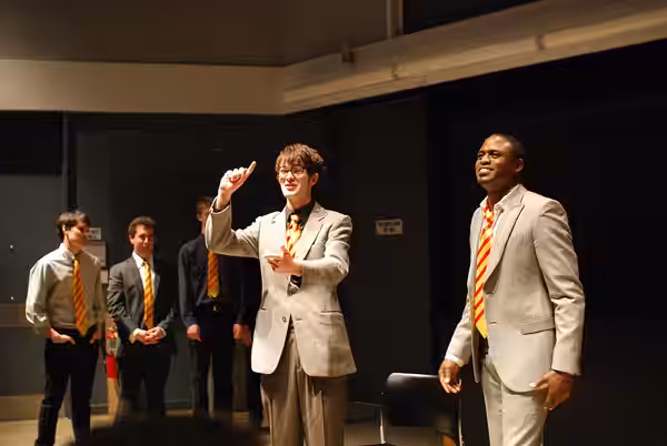 Comedian Wayne Brady performing with The Immediate Gratification Players in a show honoring his Immediate Gratification Player of the Year award. (2011)