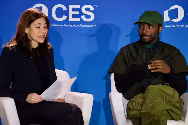 Carolyn Giardina and Will.i.am at CES 2025 in Las Vegas (Jan 8, 2025) (2000)