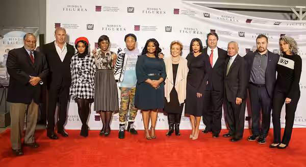 From left: Founding Director of the Smithsonian's National Museum of African American History and Culture Lonnie G. Bunch III, American actor, film director, an