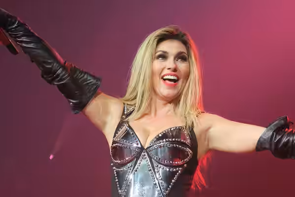 Shania Twain performing during the Rock This Country Tour at The Palace of Auburn Hills in Auburn Hills, Michigan, on July 25, 2015.