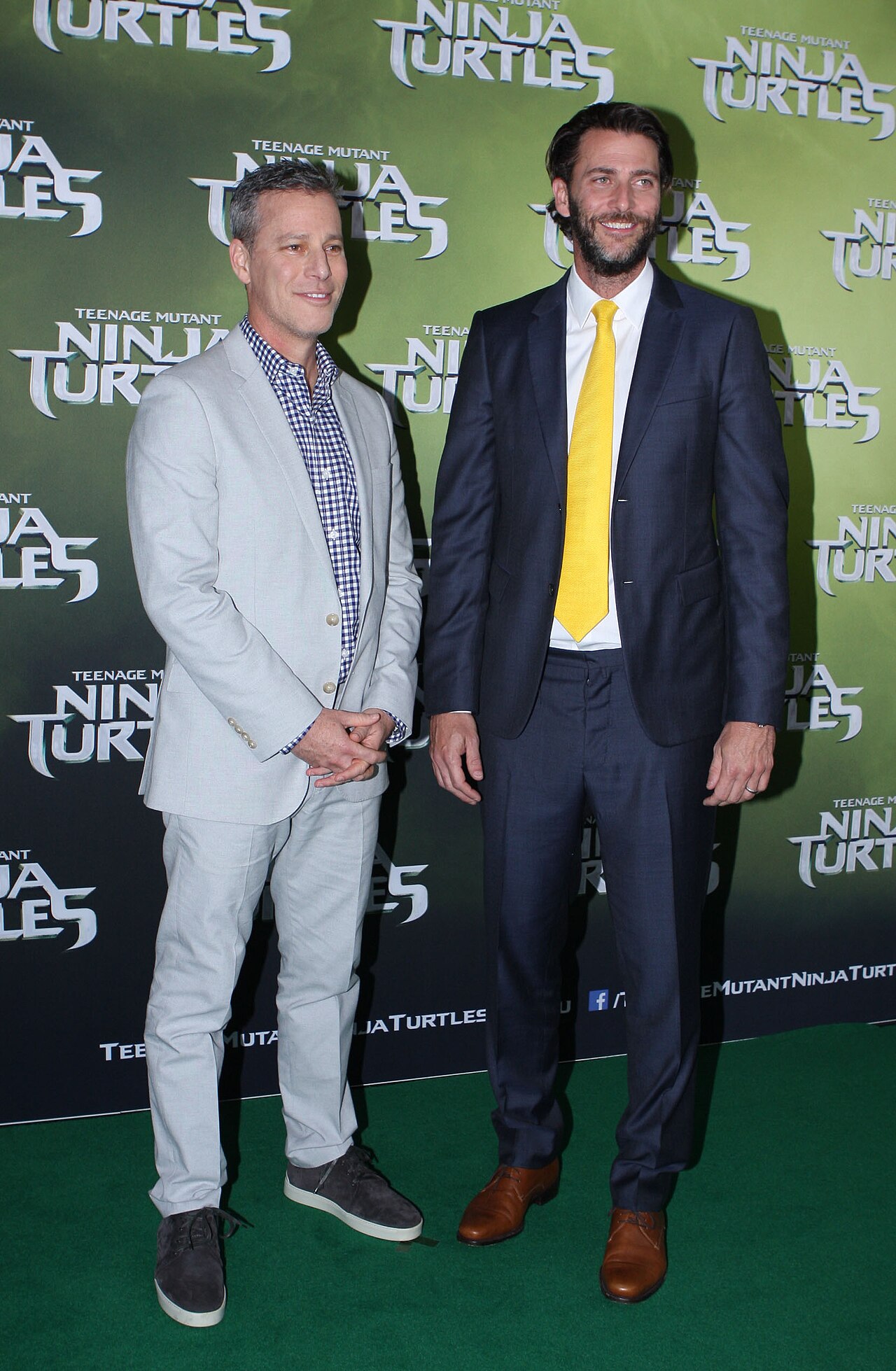 Brad(ley) Fuller (L) and Andrew Form (R) at Teenage Mutant Ninja Turtles Special Event in Sydney, Australia, September 2014
