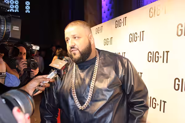 DJ Khaled at the launch of Gig-It on April 29, 2012.