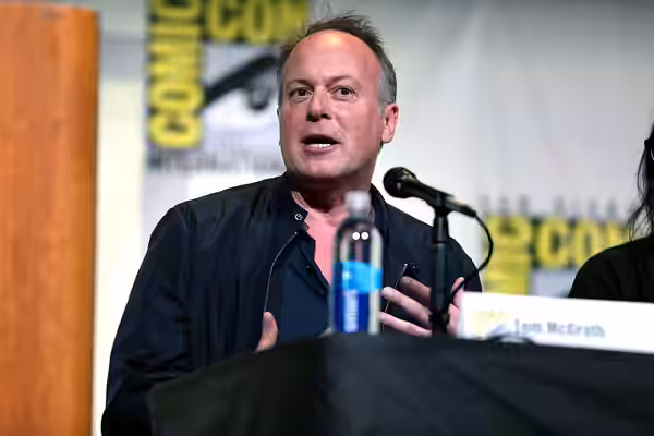 Tom McGrath speaking at the 2016 San Diego Comic Con International, for "The Boss Baby", at the San Diego Convention Center in San Diego, California. Please att