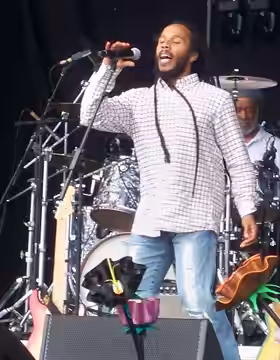Ziggy Marley singing live on the Main Stage at Guilfest 2011.