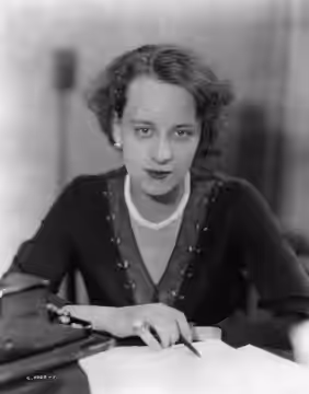 Publicity photograph of Georgia Backus, appointed dramatic director of the Columbia Broadcasting System in 1930