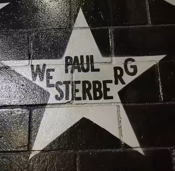 Star representing musician Paul Westerberg on the outside mural of the Minneapolis nightclub First Avenue