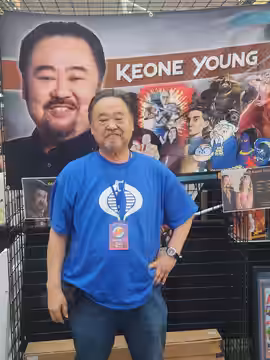 Keone Young in 2023, taken at the 3rd Super Jersey Comic Con in 2023.